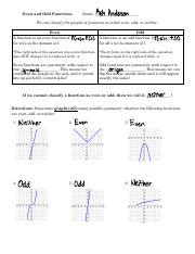 UNUSED Even and odd functions 2 (practice) .